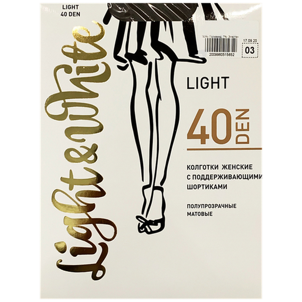 Колготки женские Light&White "Light 40", nero5