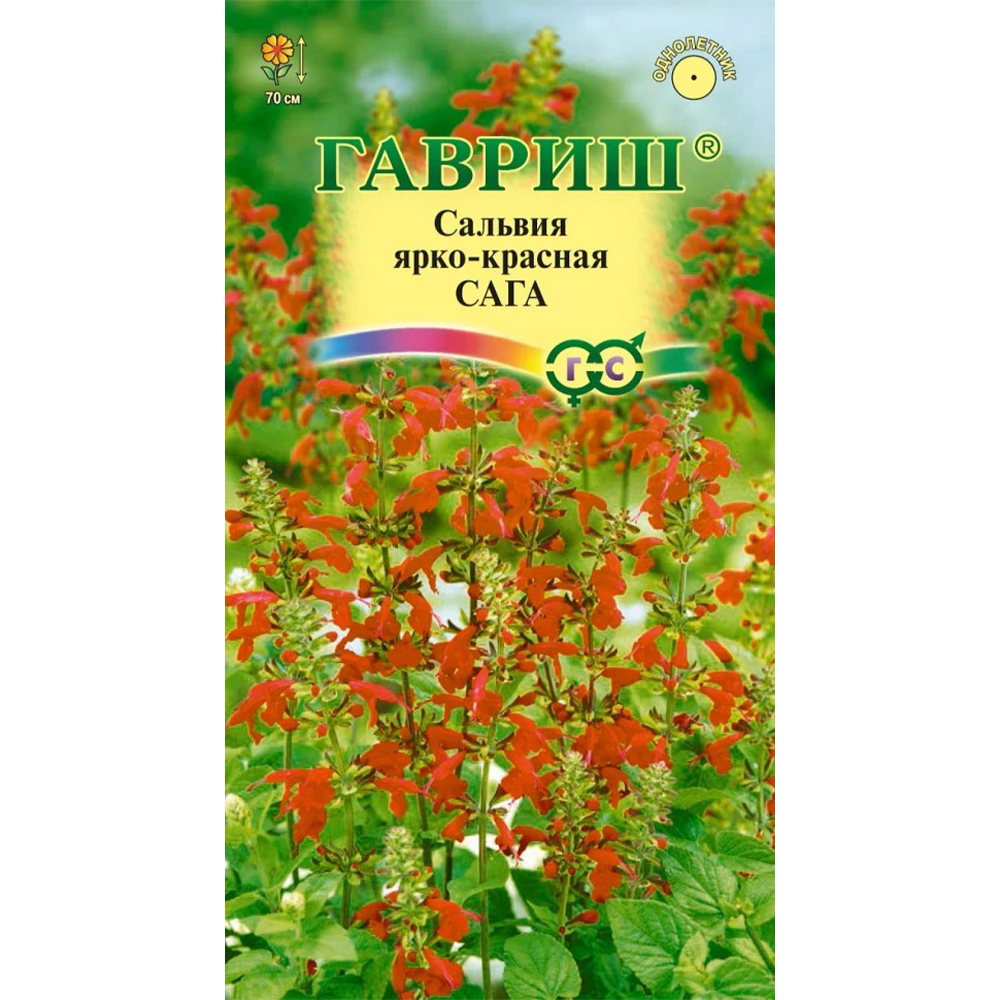 Сальвия "Сага", ярко-красная, 50 мг