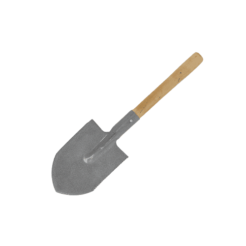 Лопата туристическая, с зубьями, деревянный черенок