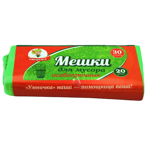 Мешки для мусора Умничка, 30 л, 20 шт