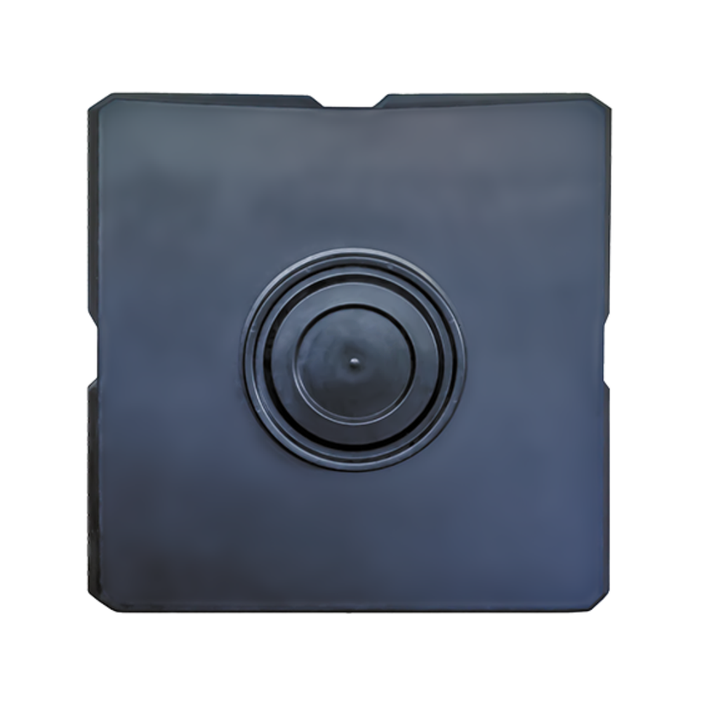 Бак для душа, черный, квадратный, 200 л, бзпи