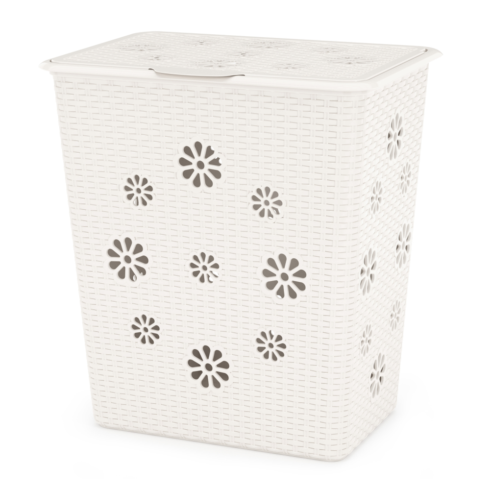 Корзина для белья "Плетенка", 60 л, слоновая кость, м2030