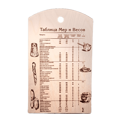 Доска разделочная, фанера, 300 х 185 х 80 мм