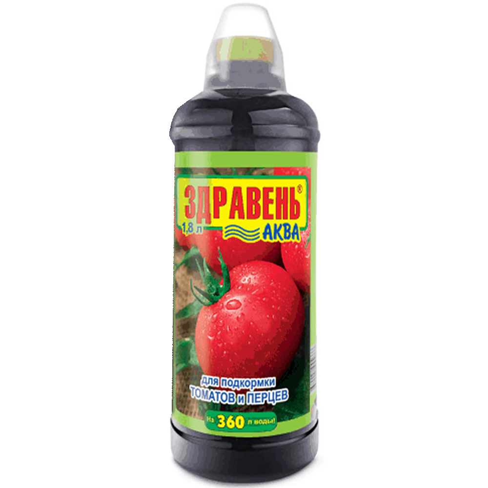 Удобрение "Здравень Аква", для томатов и перцев, 1,8 л