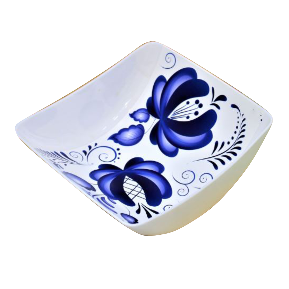 Салатник "Деко", 0,45 л, голубые цветы