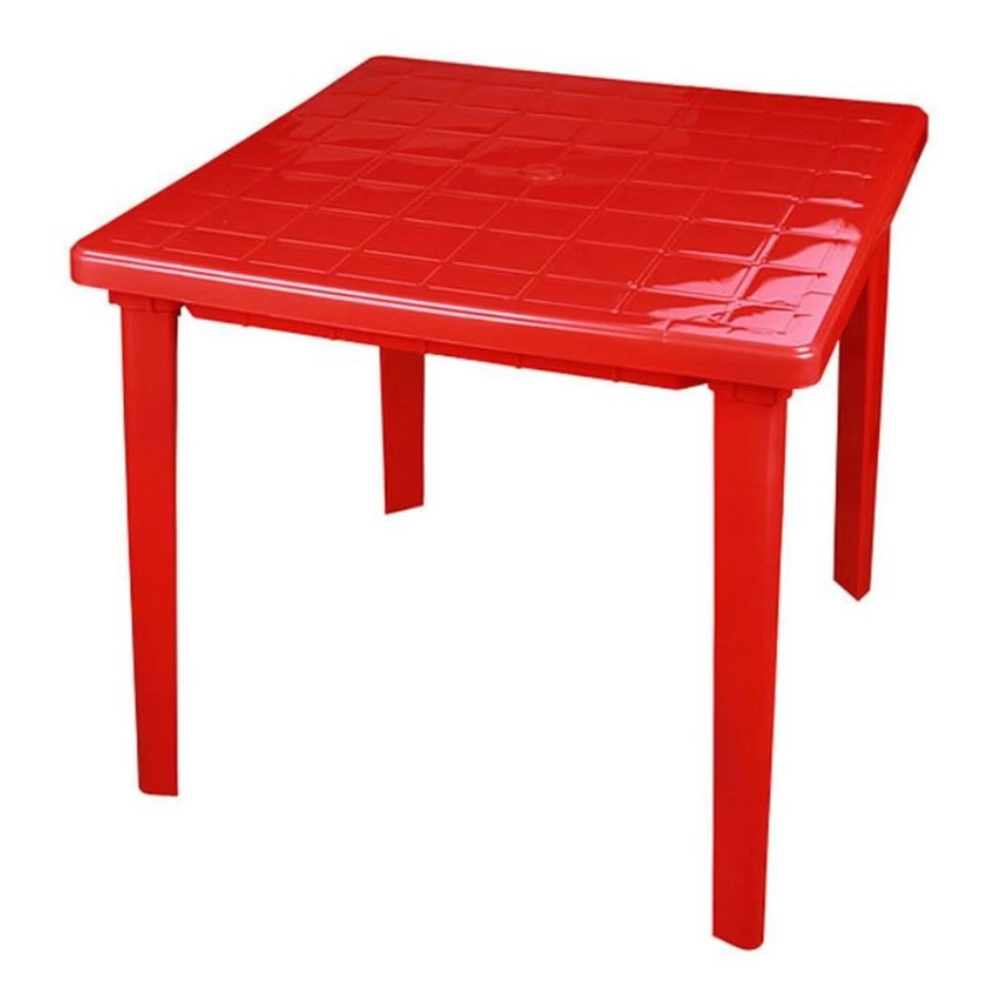 Стол квадратный, красный, 800х800х740, м25945