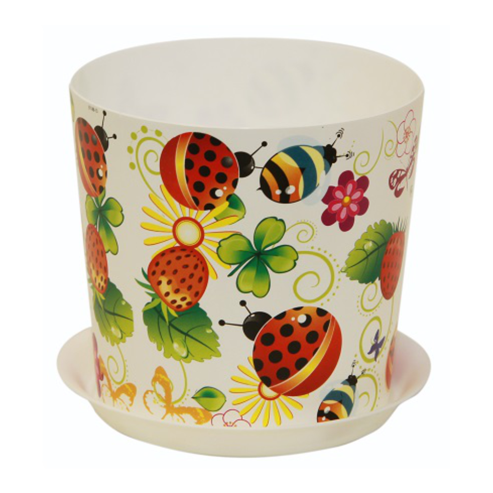 Кашпо деко "Божьи коровки", 2,4 л, м3166