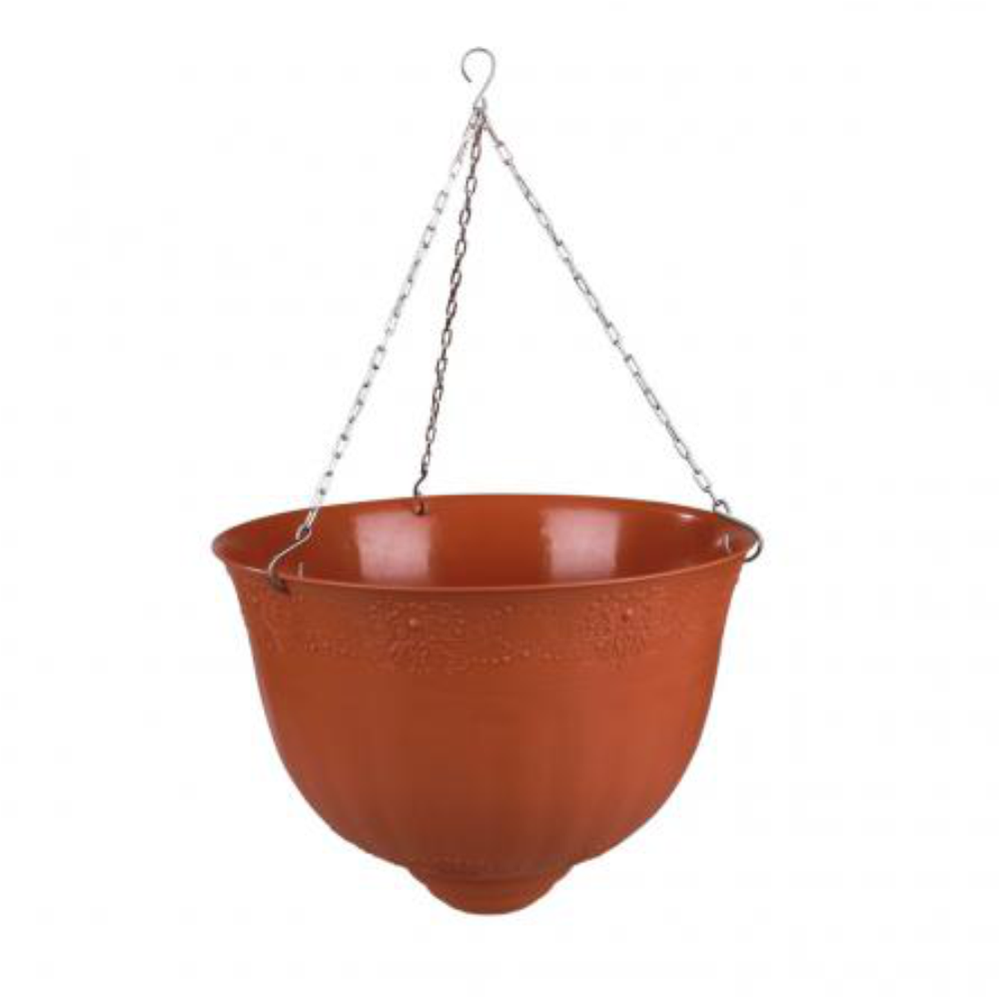 Кашпо "Венеция", подвесное, 18 л, коричневое, м3165