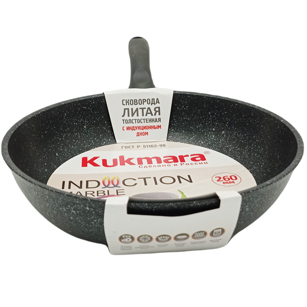 Сковорода "Kukmara", антипригарная, с индикатором, 260 мм, смти260а