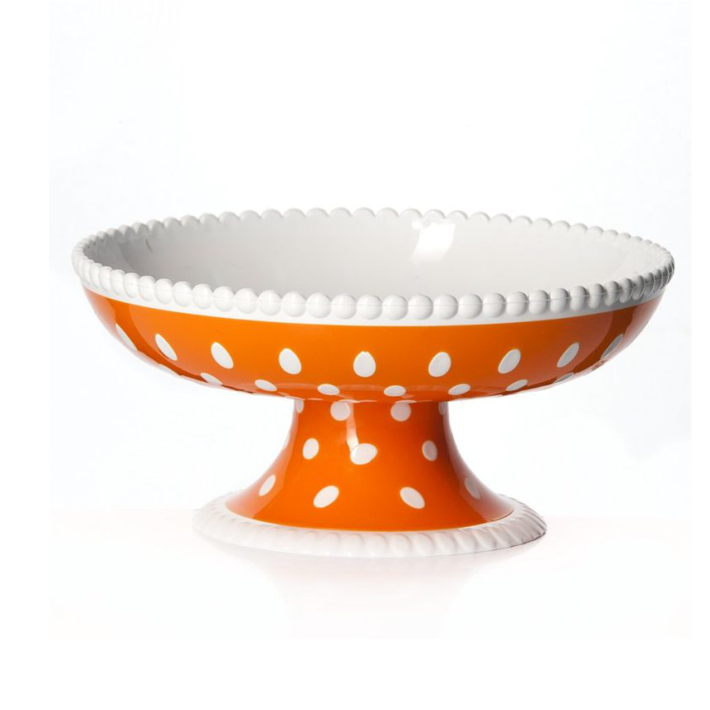 Ваза "Горошек", бело-оранжевая, М4924