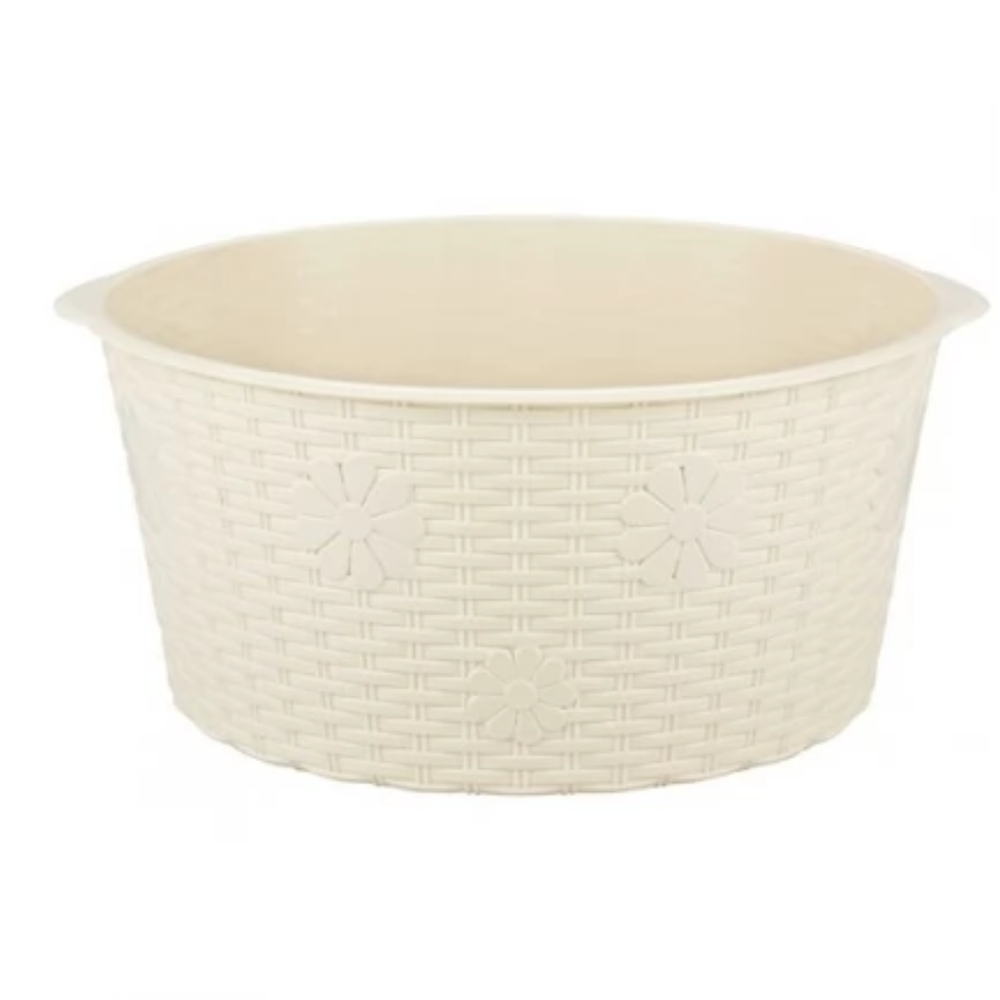 Таз "Плетенка", 20 л, слоновая кость, м2031