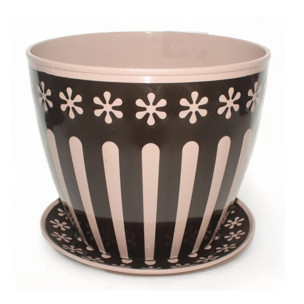 Горшок "Валенсия", 3,4 л, бежево-коричневый, м4600