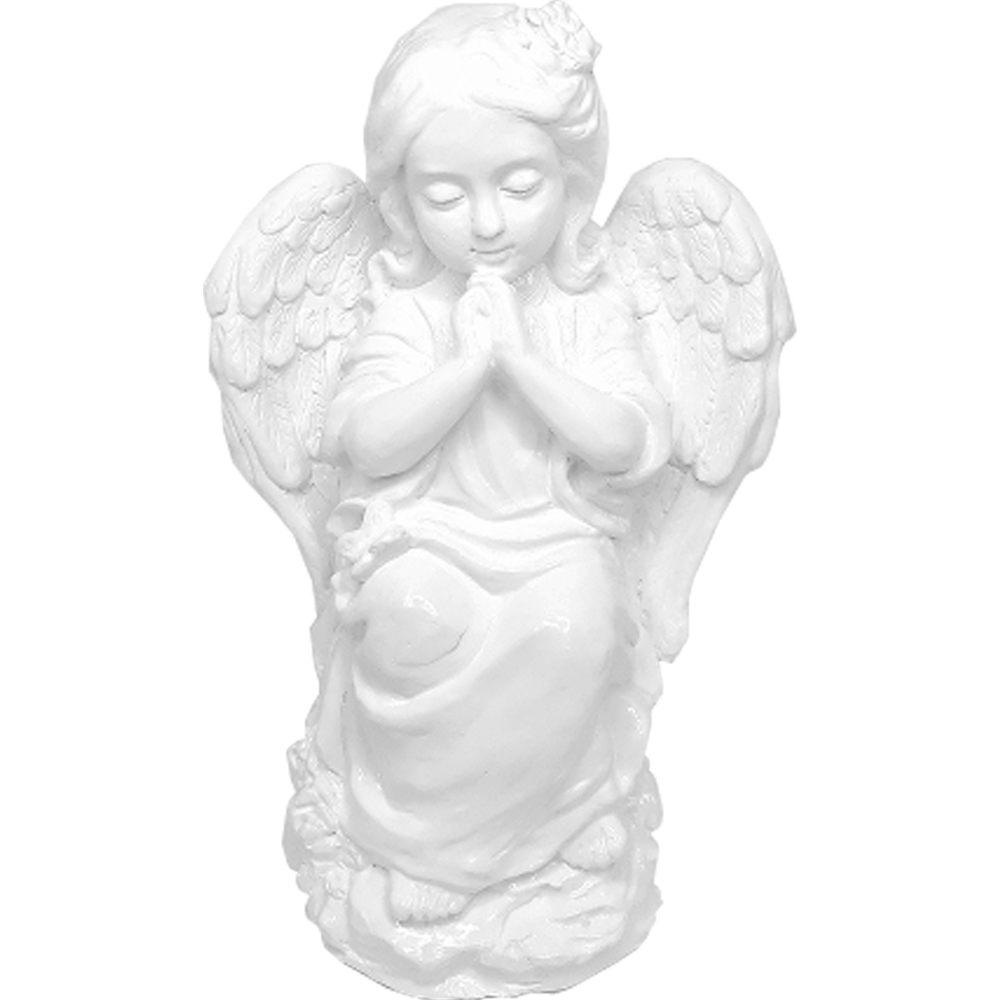Фигура садовая "Ангел с розой на голове", гипсовая