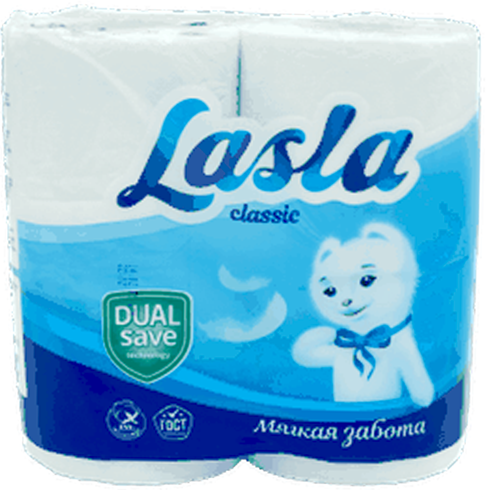 Бумага туалетная "Lasla Classic", 4 рулона