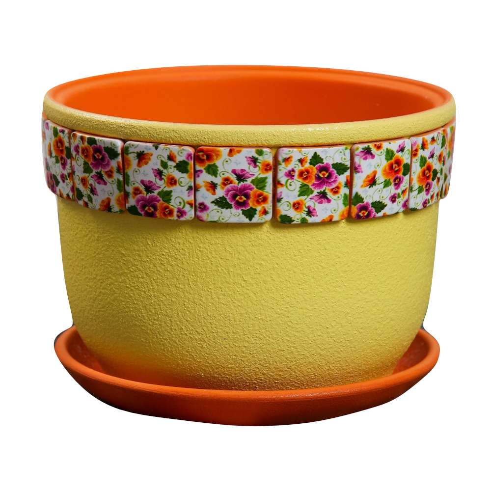 Горшок "Сказка", желтый фундук №3