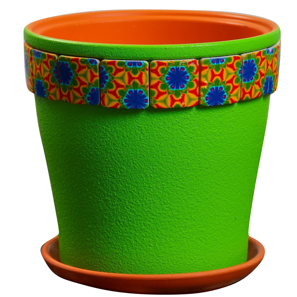 Горшок "Калейдоскоп", зеленый клен №3, кс-кл3-06-01