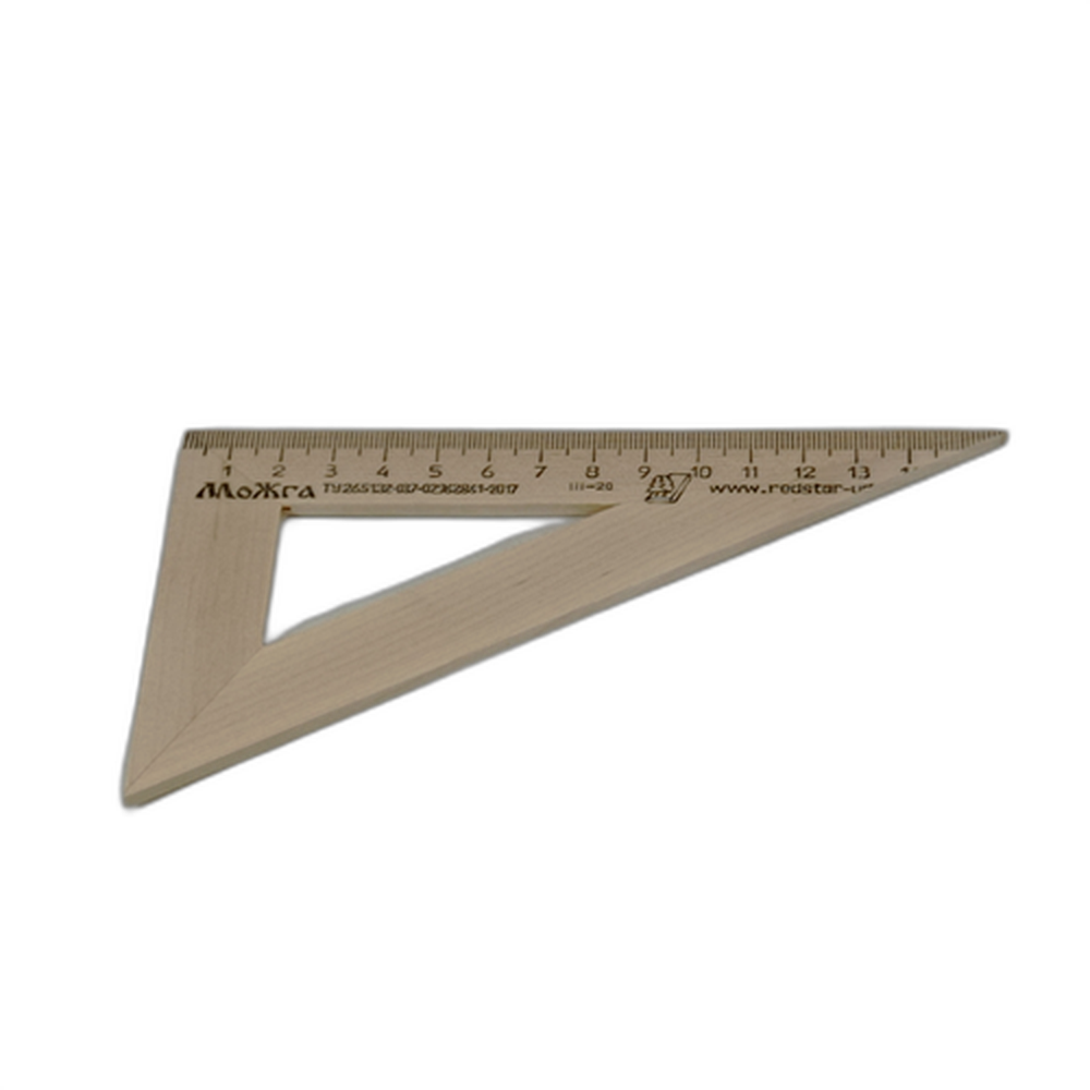 Треугольник деревянный ученический, 30х160 мм