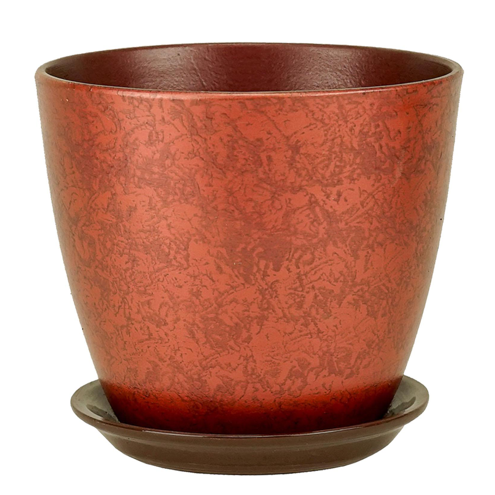 Горшок "Бутон", мрамор бордо, ЭФ 06\3