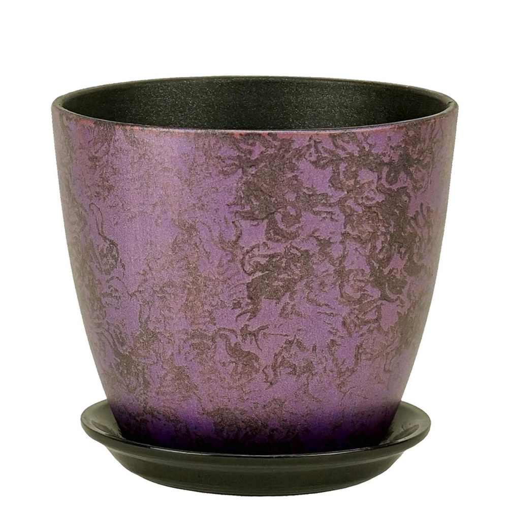 Горшок "Бутон", мрамор сиреневый, 1 л