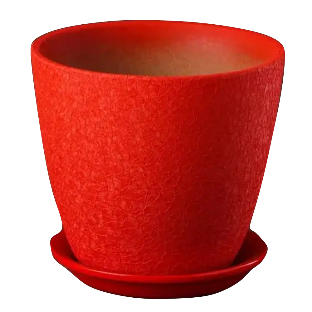 Горшок "Бутон", винил красный, 1 л