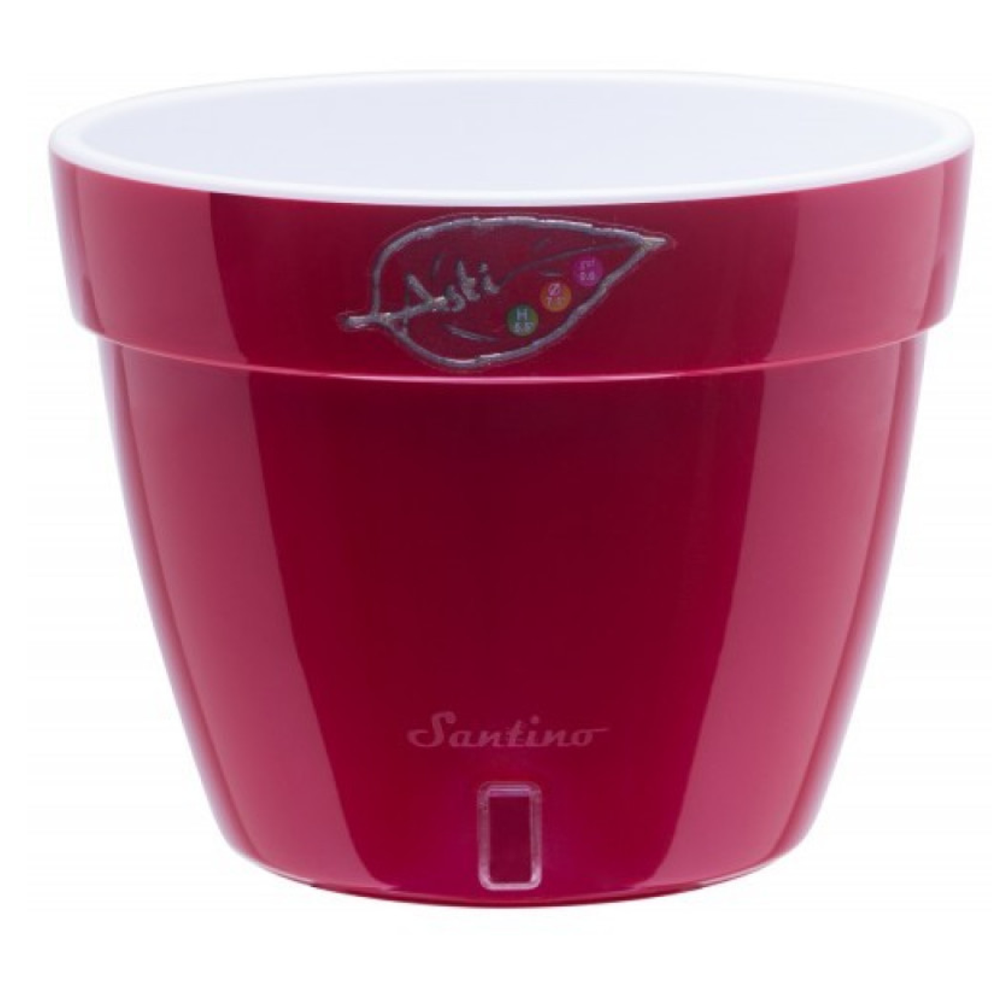 Вазон "Асти", 2,5 л, красный-белый