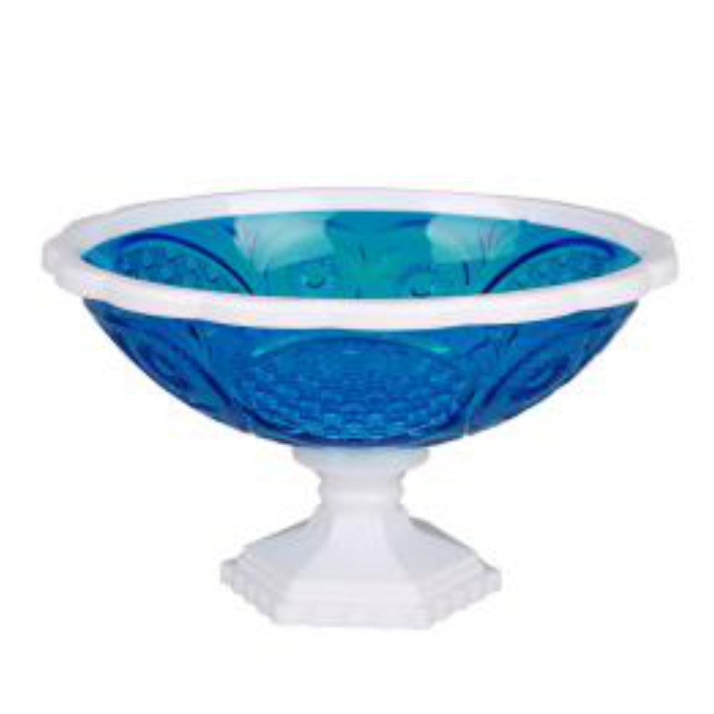 Ваза "Хрусталь", малая, сине-белая , М5461