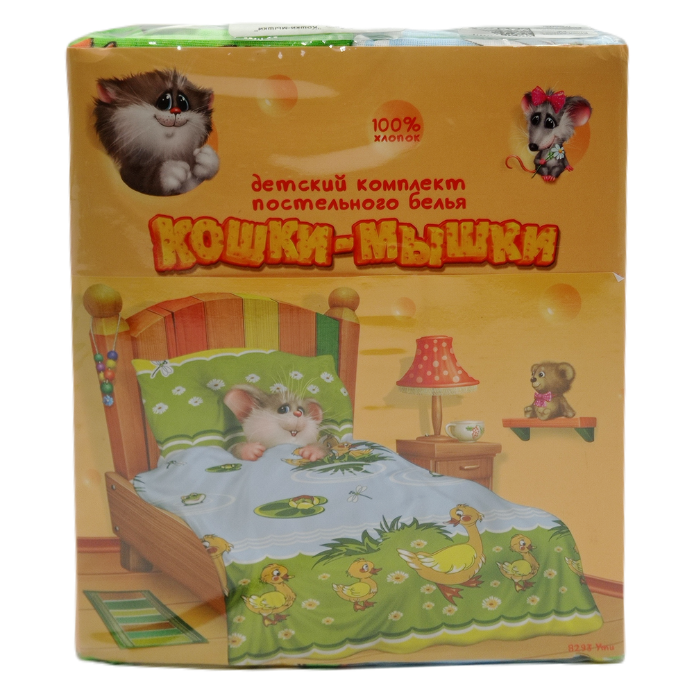 Комплект детского постельного белья "Кошки-мышки", бязь