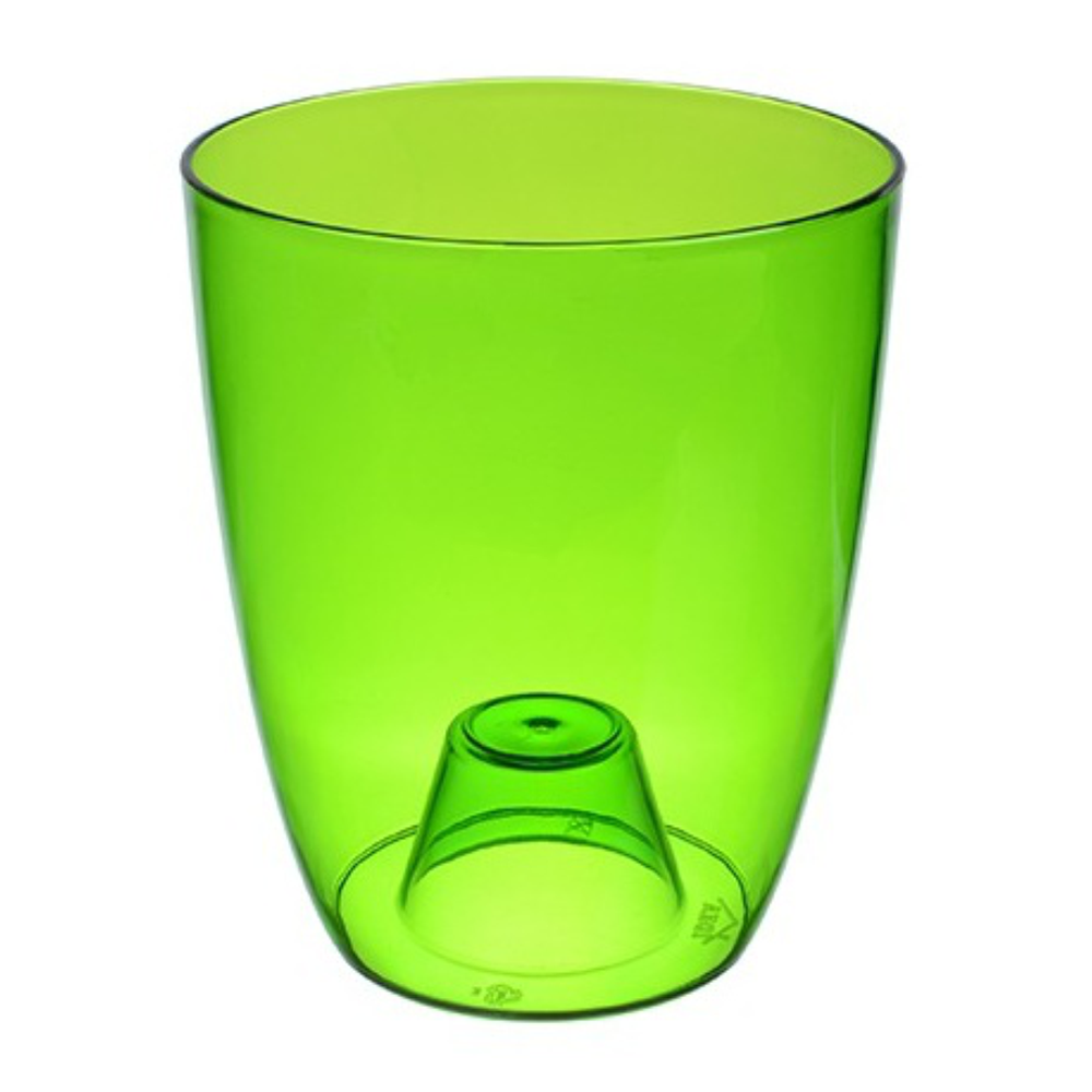 Кашпо "Орхидея", прозрачно-зеленый, м3149