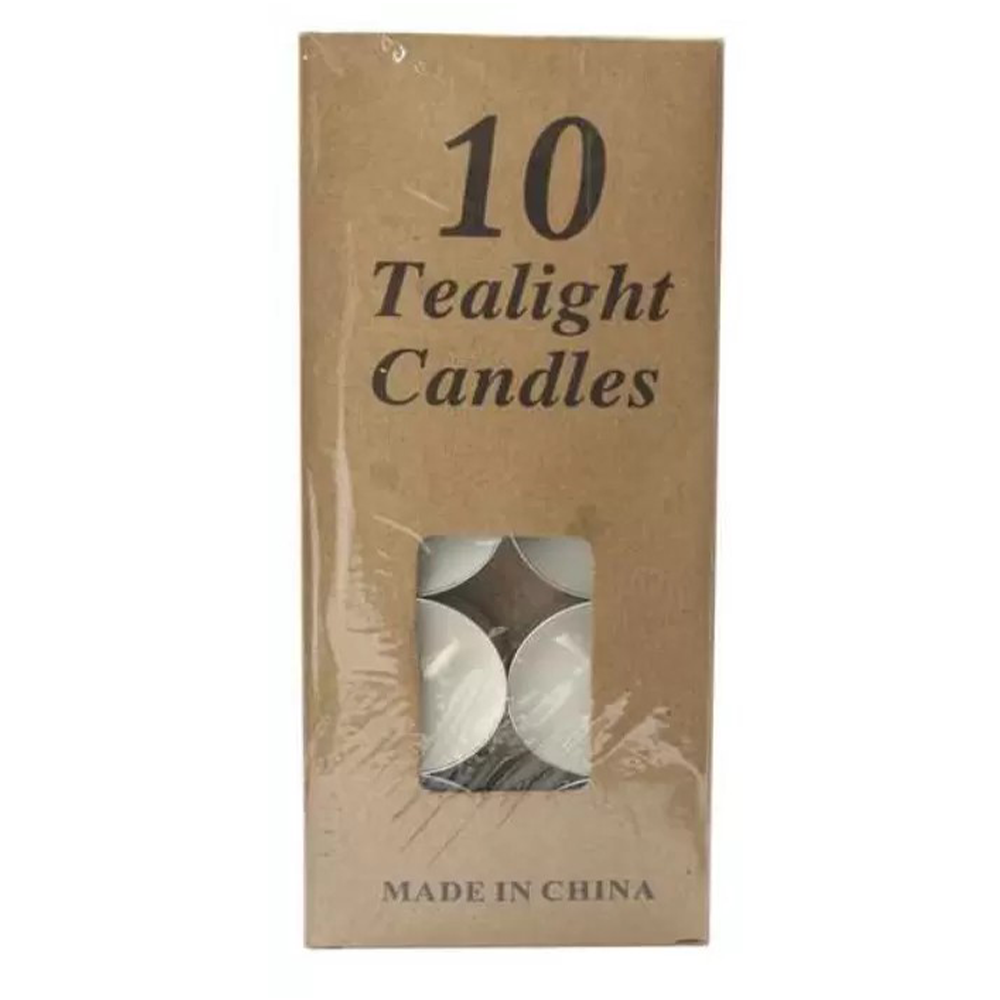 Свечи чайные, белые, 10 шт, MC-1610202-1