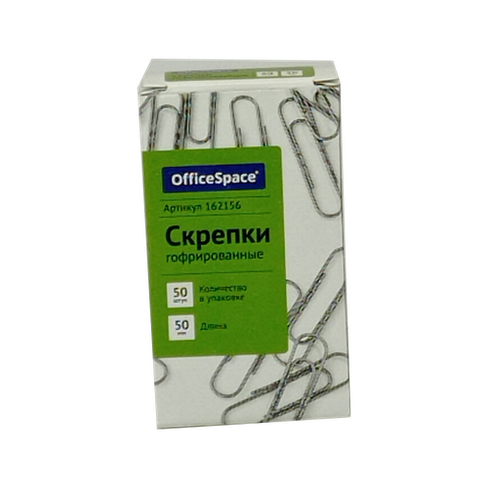 Скрепки OfficeSpace, 50 мм, 50 шт