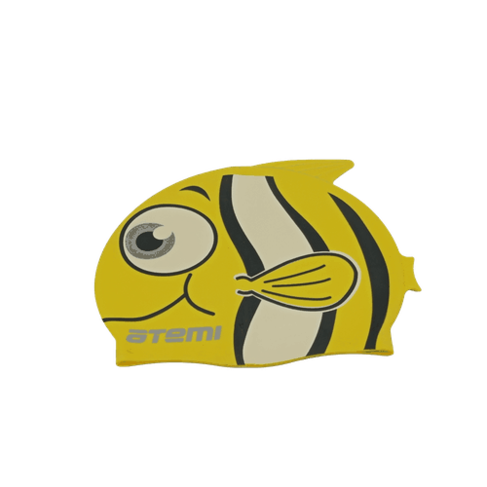 Шапочка для плавания детская "Атеми" рыбка желтая, fc201
