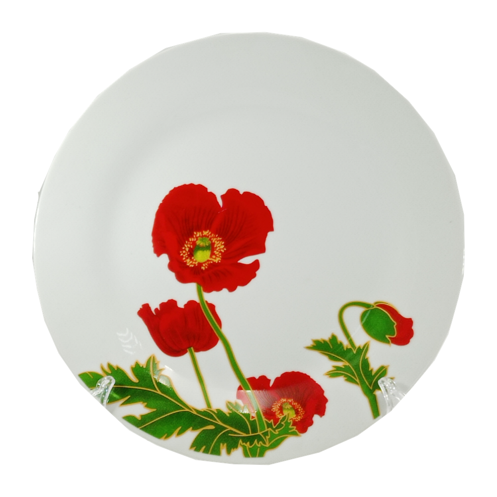 Тарелка обеденная "Красные маки", 230 мм, LX7693
