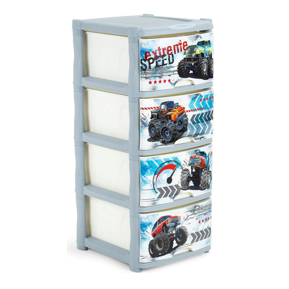 Комод детский "Супер трак", 4 ящика, la4719