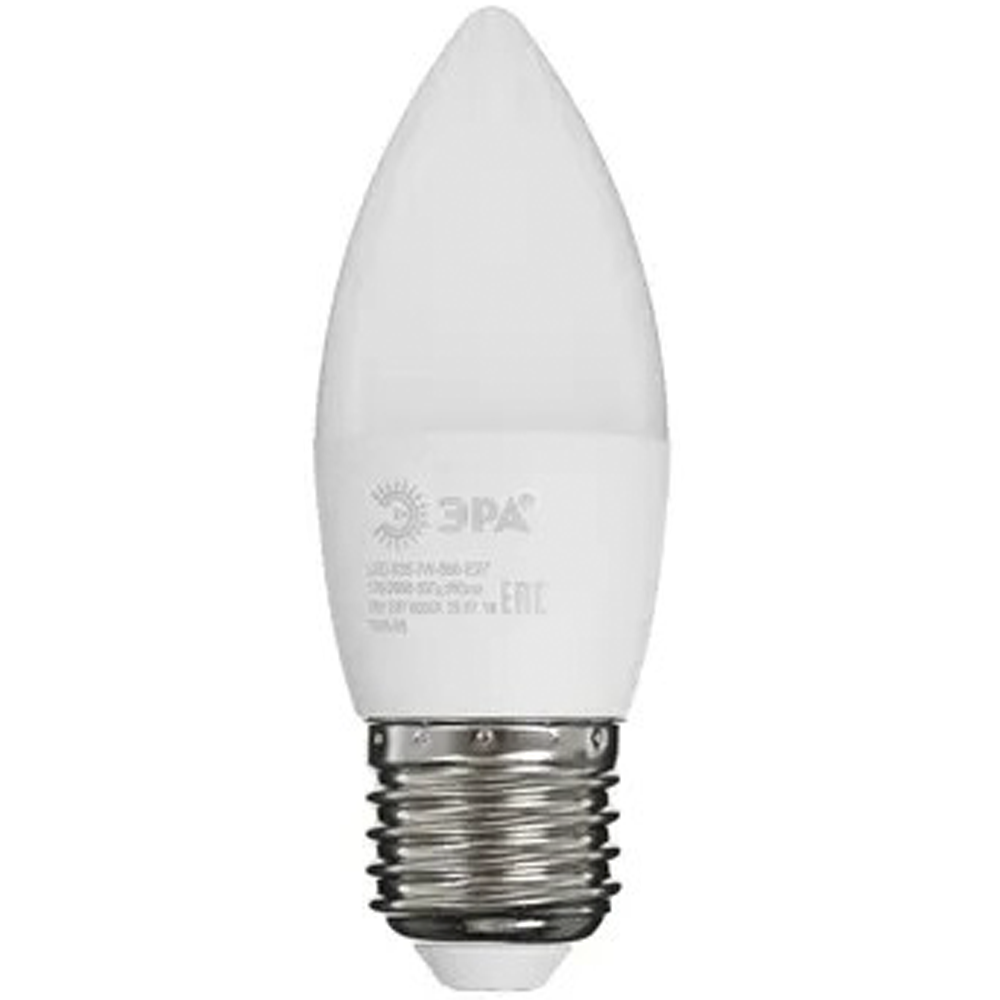 Светодиодная экономичная лампа "ЭРА", 230 В, 7 Вт, E27 (нейтральный свет)