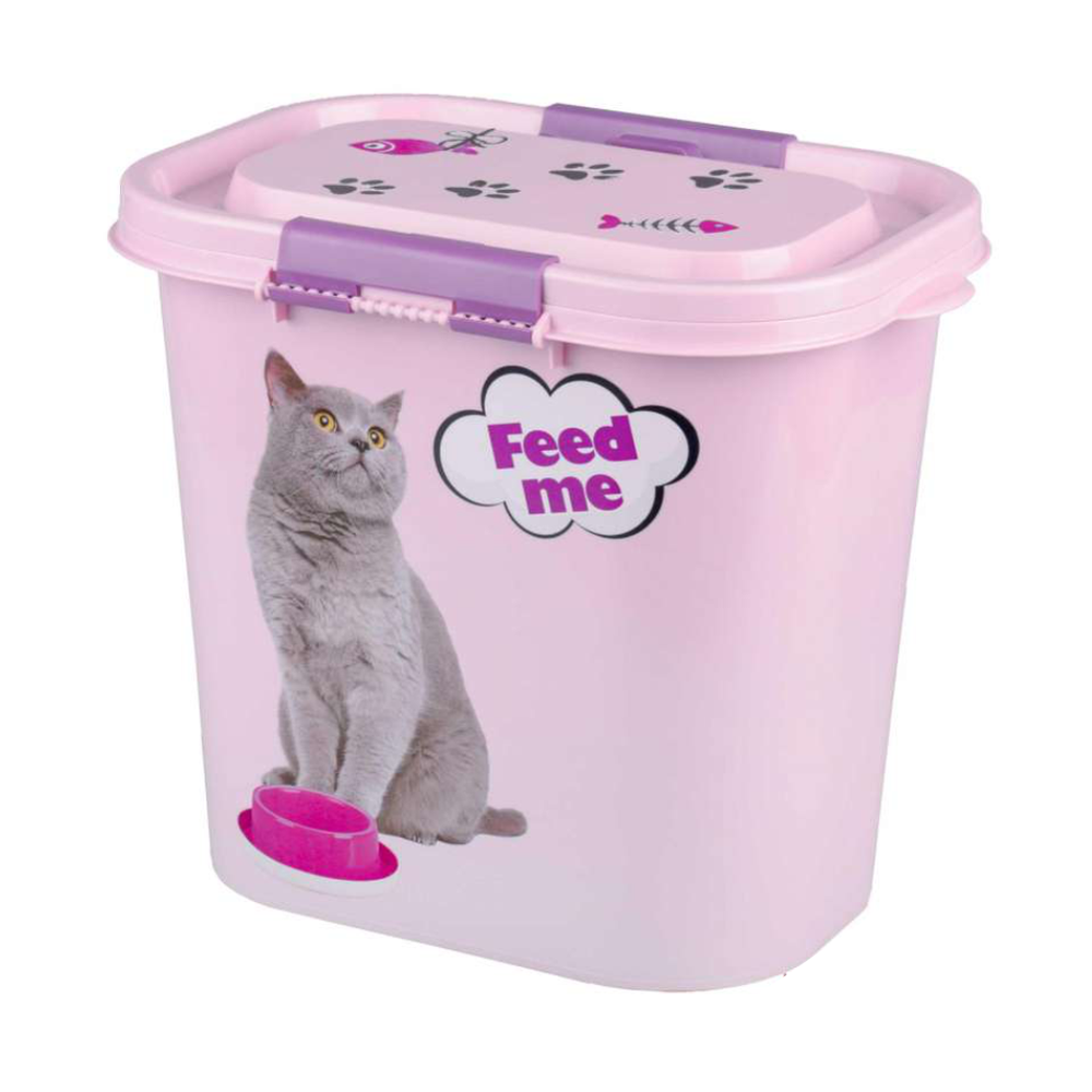 Контейнер "Феликс", для корма, 10 л, розовый, м6964