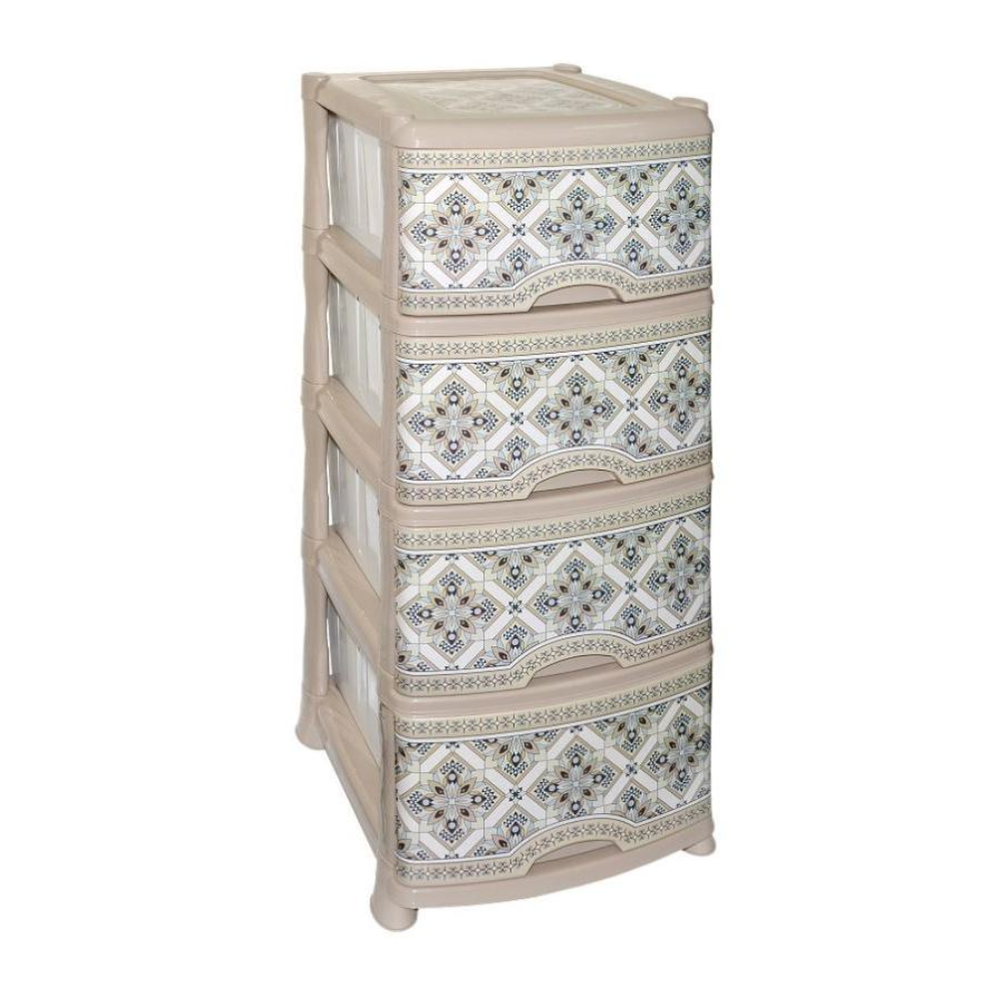 Комод "Мозайка", 4 секции, латте, 0352