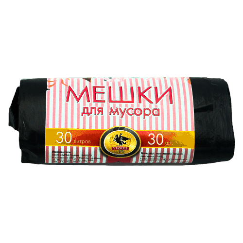 Мешки для мусора, 30 л, 30 шт, 6 микрон