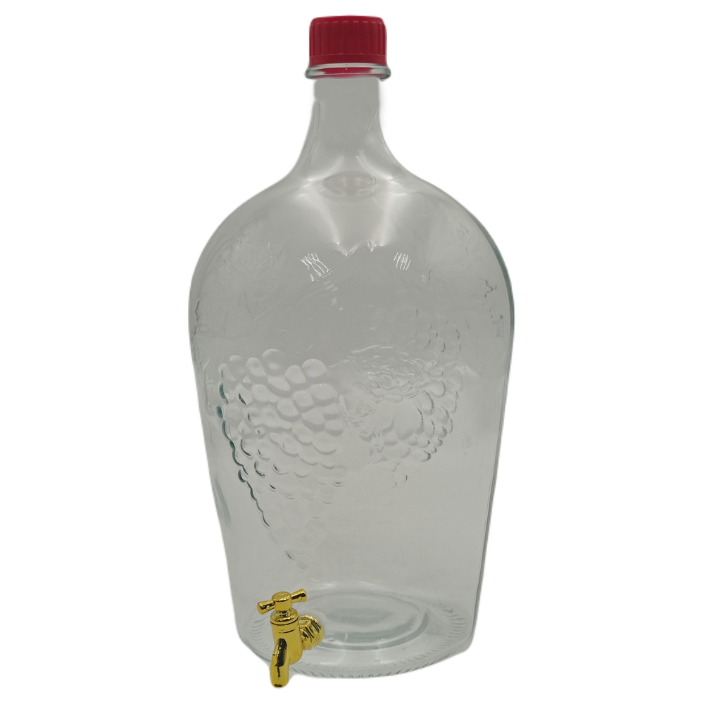 Бутыль стеклянная с краном "Роboam", 4,5 л
