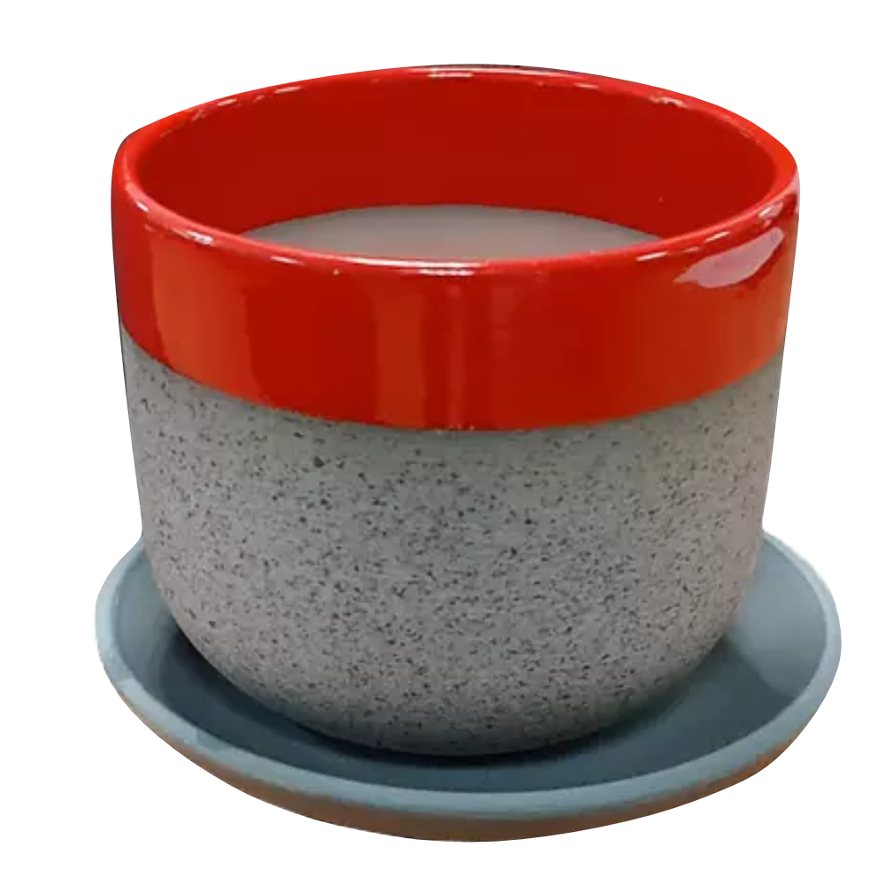 Горшок "Контраст", красный бук №2