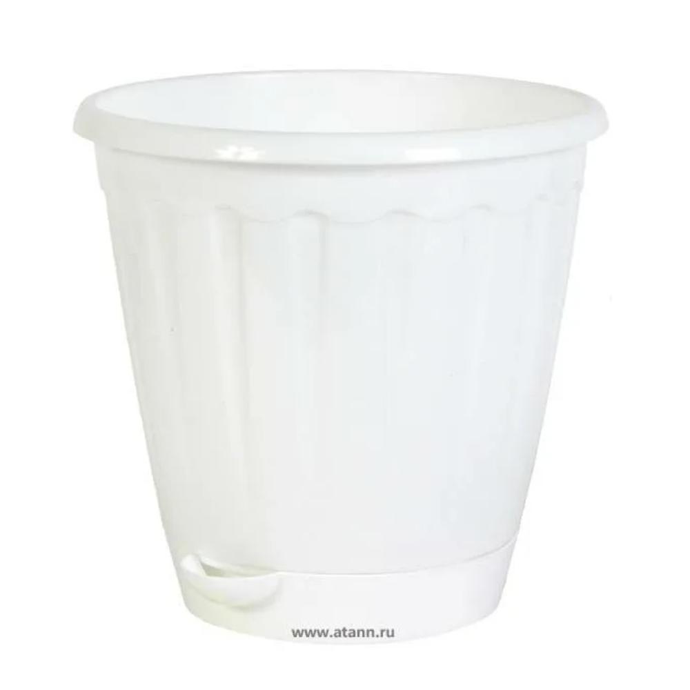 Горшок "Рондо", белый, 0,8 л, м6088