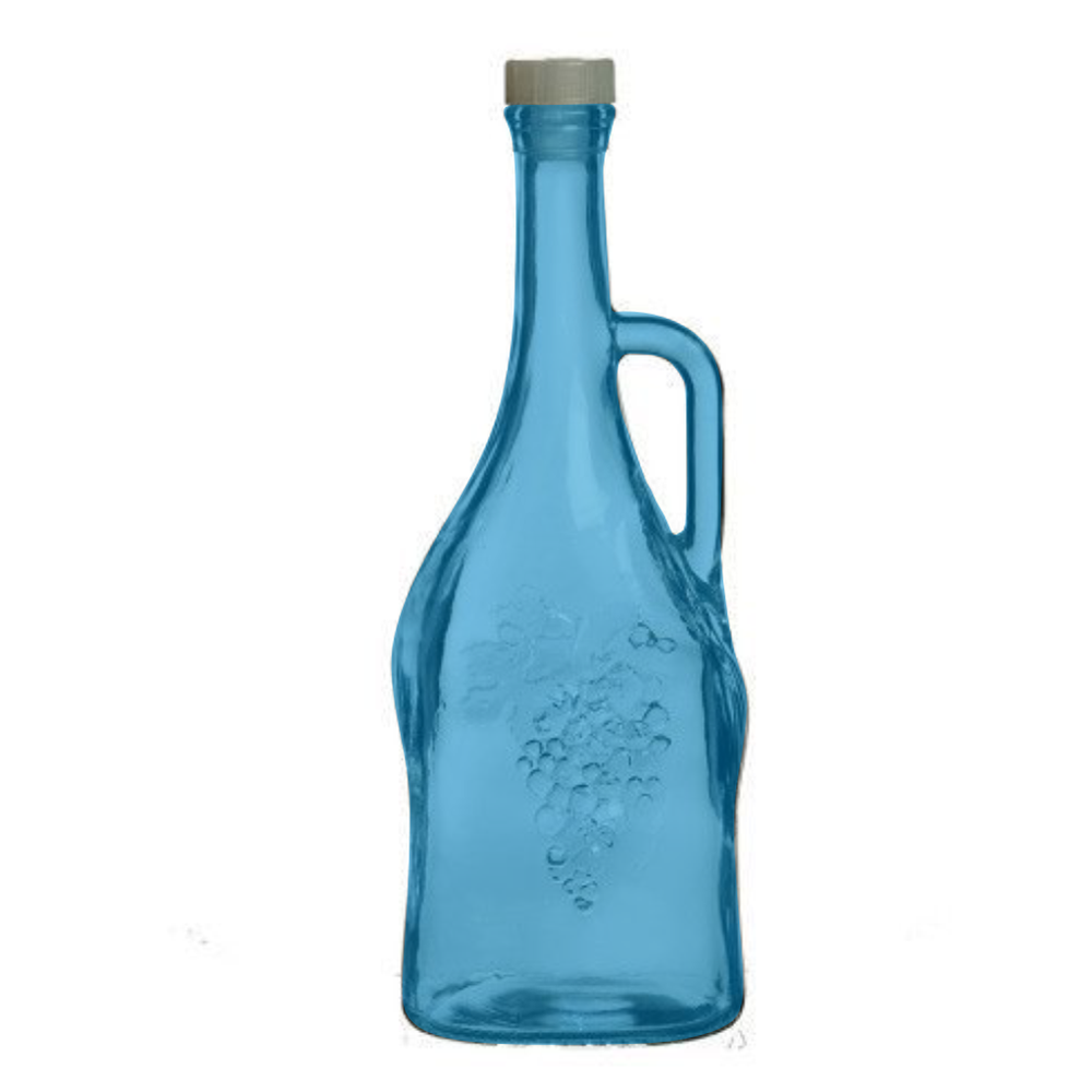 Бутыль стеклянная "Магнум", 1,5 л, декор синий