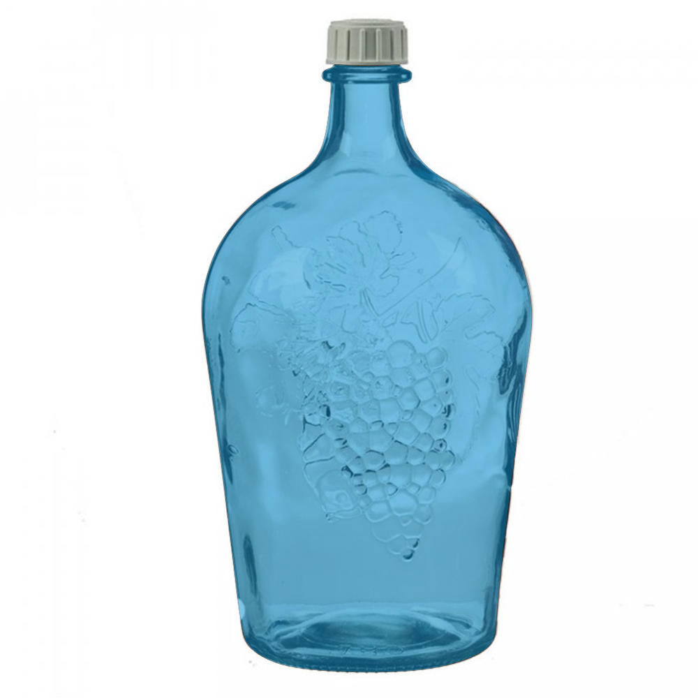 Бутыль стеклянная "Ровоам", 4,5 л, декор синий