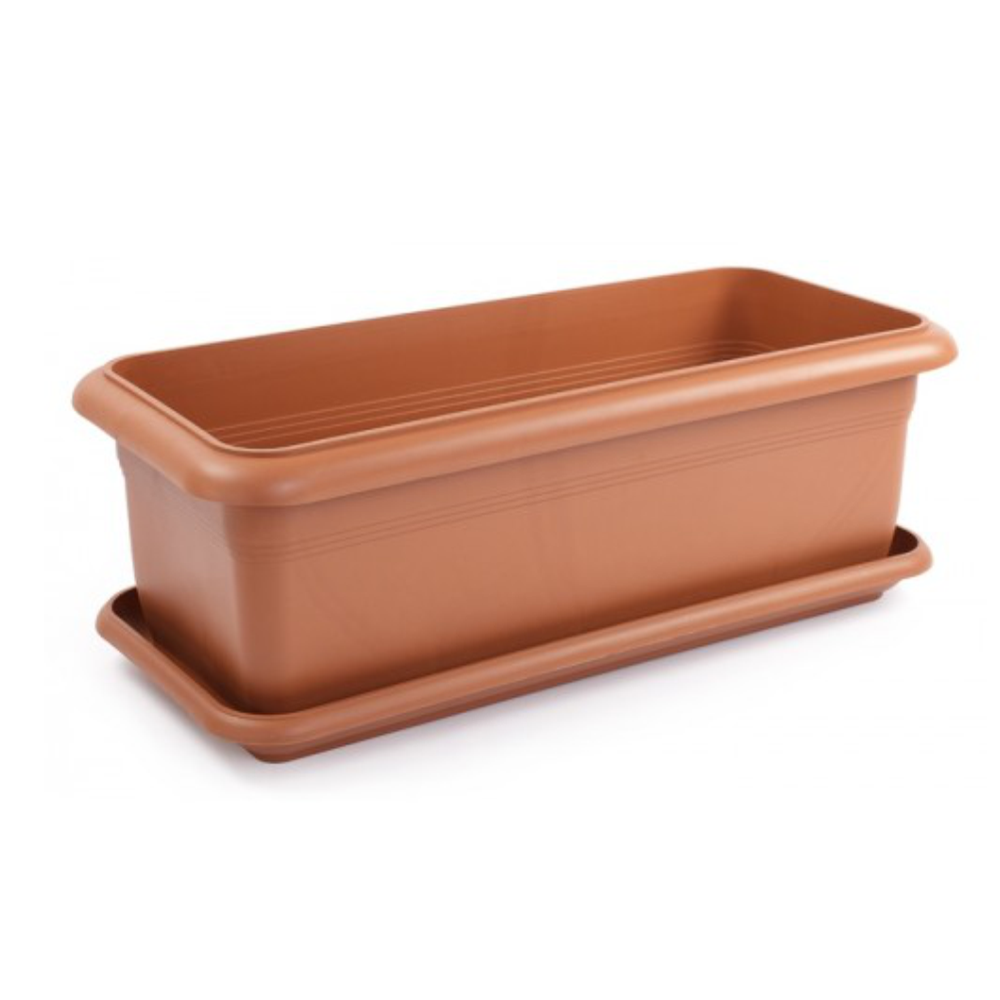 Балконный ящик "Сад", с поддоном, 62 л, терракот