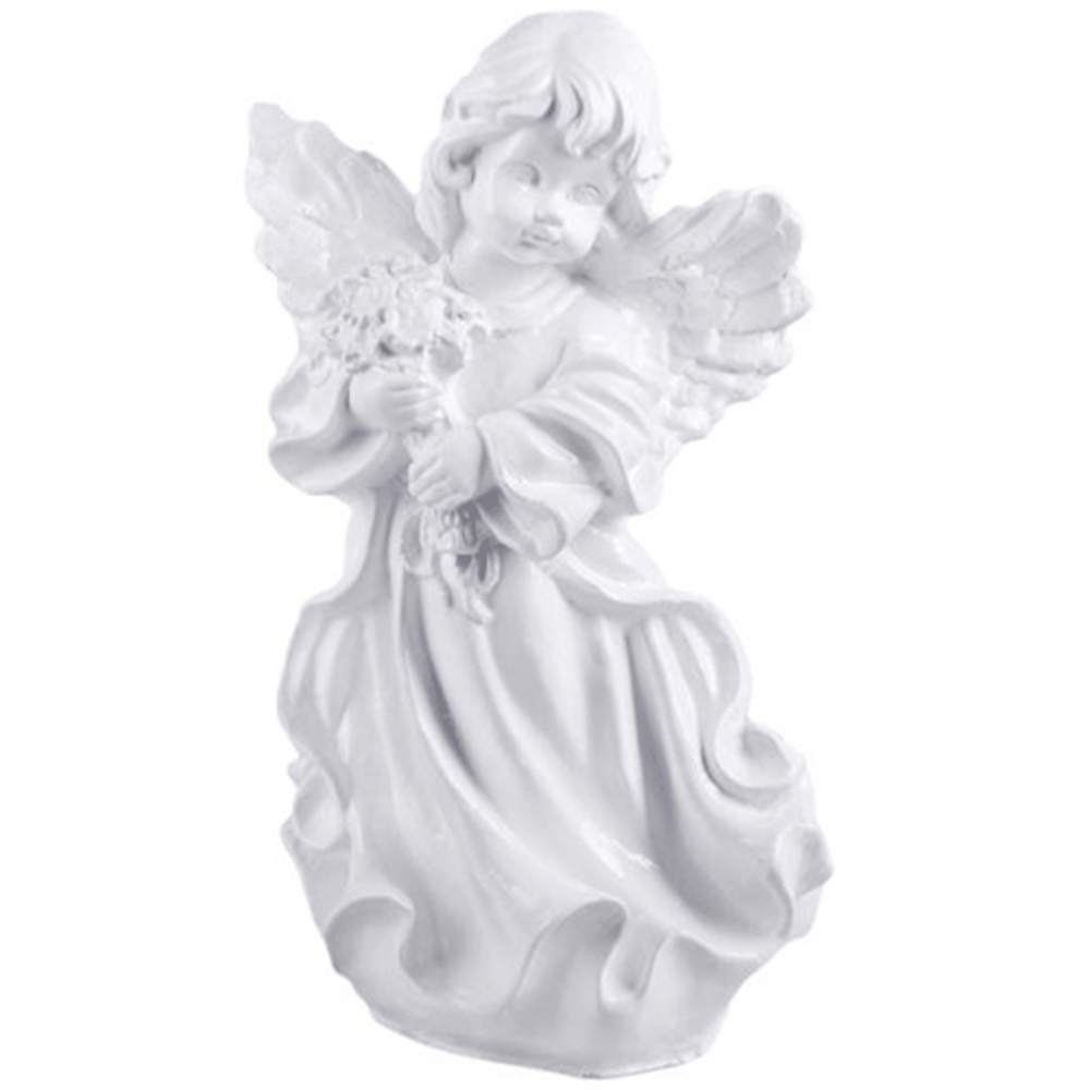 Фигура садовая "Ангел с букетом", гипсовая