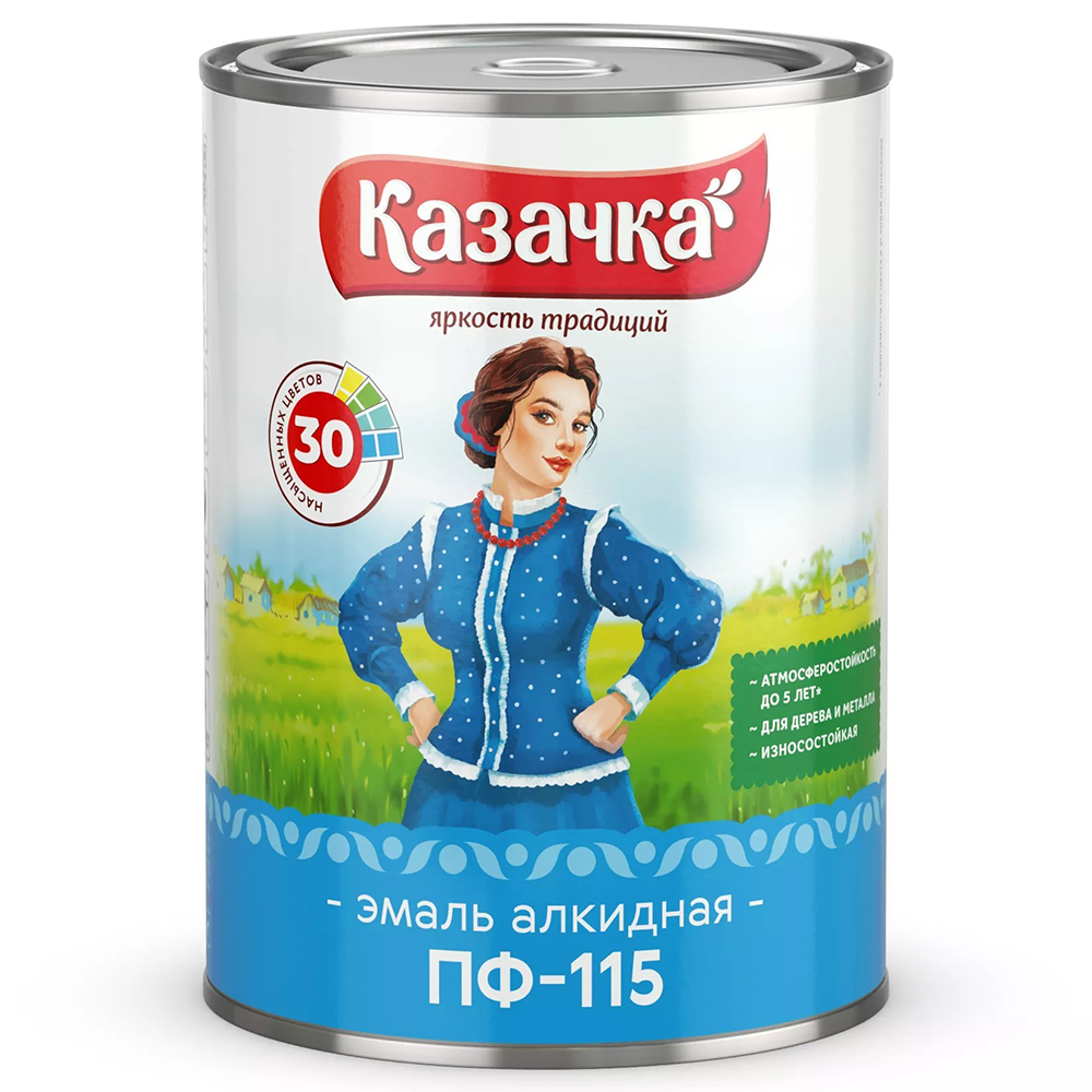 Эмаль "Казачка", ПФ-115, бежевая, 900 г