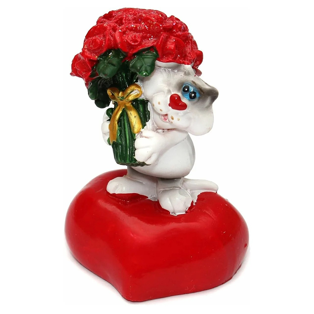 Статуэтки "Котик с букетом цветов", Т-3933