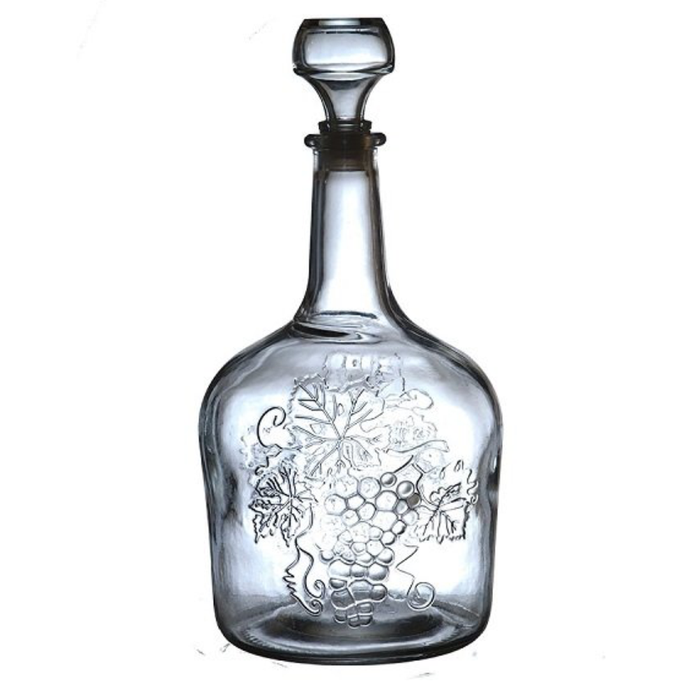 Бутыль стеклянная "Фуфырик", 1,5 л, декор