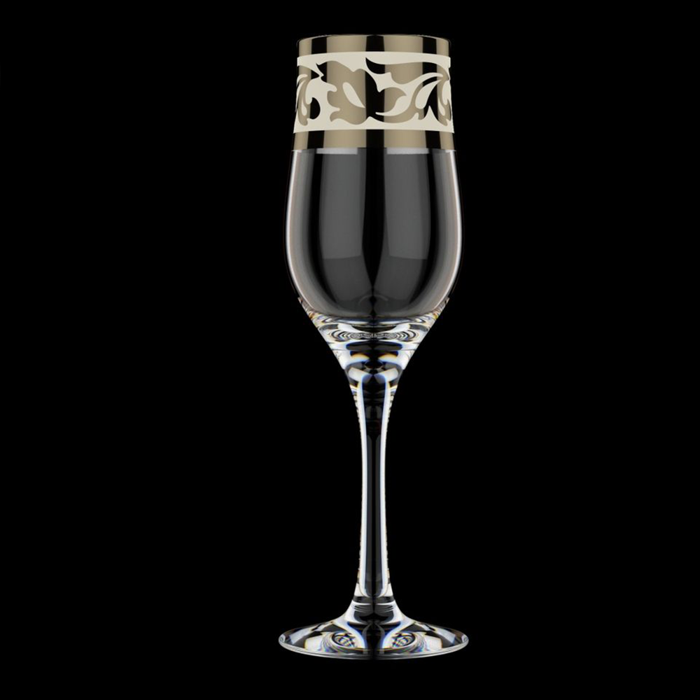 Набор бокалов  для шампанского "Жасмин", 6 шт, 1712-ГНМ