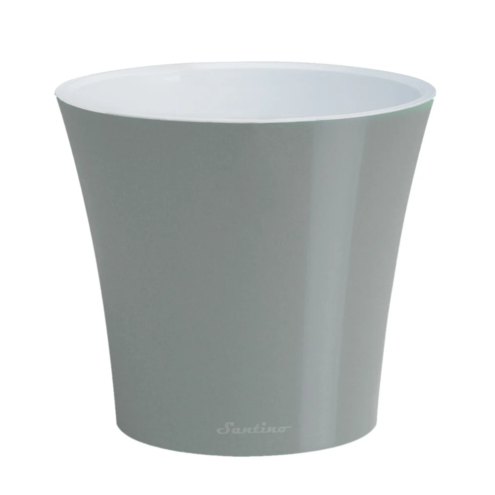 Горшок "Арте", 0,6 л, металлик-белый