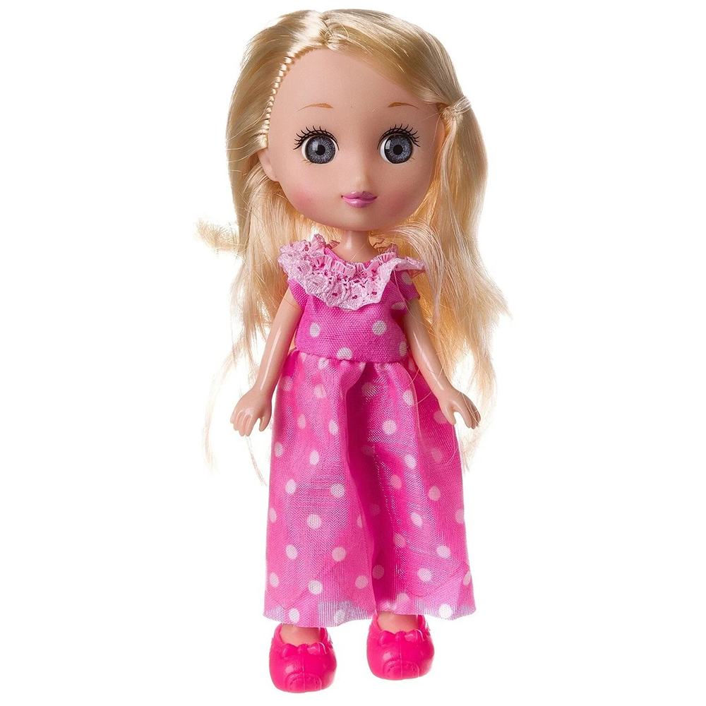 Кукла "Катенька", в платье красный горох, M6624